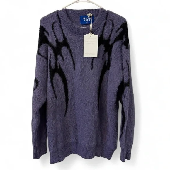Aelfric Eden Purple and Black Crewneck Sweater - Picture 2 of 5
